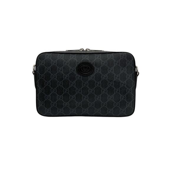 GUCCI Small Crossbody Bag with Interlocking G in Black GG Supreme - Picture 3 of 15